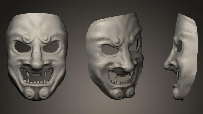 Mask (MS_0167) 3D model for CNC machine